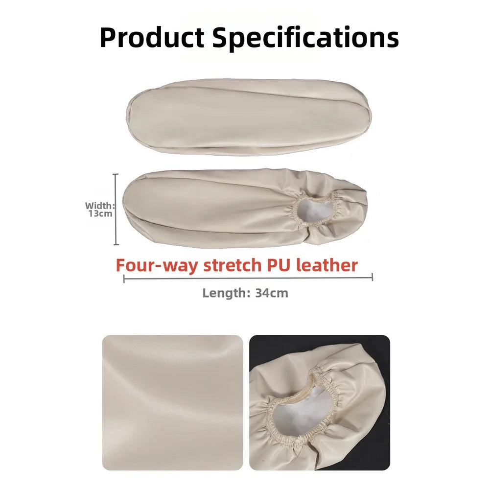34x13cm Car Seat Armrest Anti-Aging PU Leather Dustproof Protection Covers Hand Support Glove Car Interior Accessories