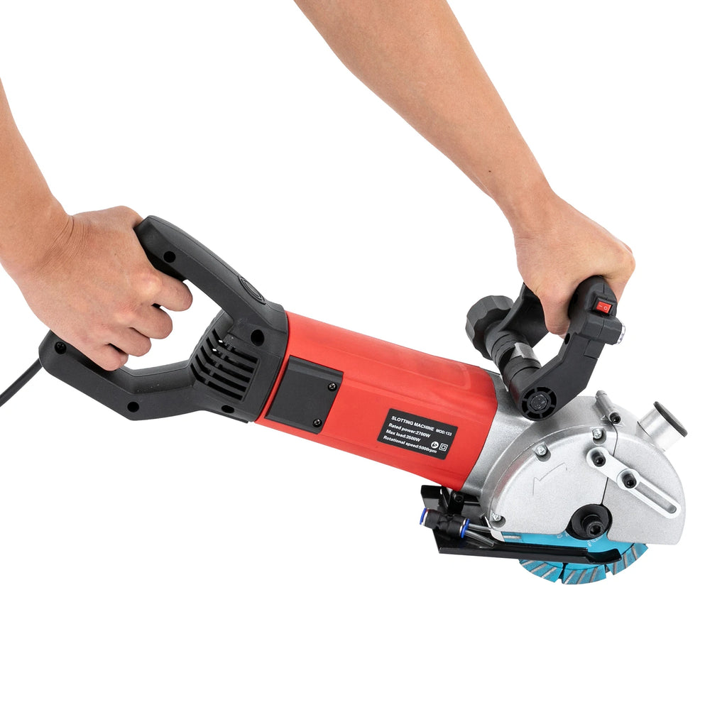 2700W Wall Chaser Concrete Cutter 133mm Concrete Circular Saw Slotter Electric Laser Aiming Groove Slotting Machine