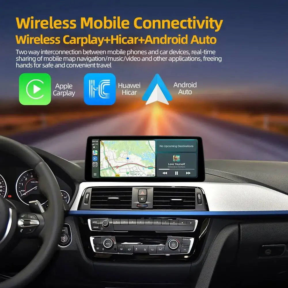 Autoradio Carplay 12,3 pouces, système Linux, écran multimédia de voiture, lecteur vidéo GPS pour BMW X5 E70 X6 E71 2008-2017, système CCC CIC