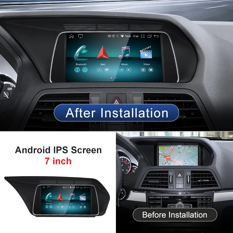 STWEI  New Factory Price 7inch Android 14 Car Multimedia Players For Mercedes Benz E Class W207 A207 GPS Navigation CarPlay AUTO