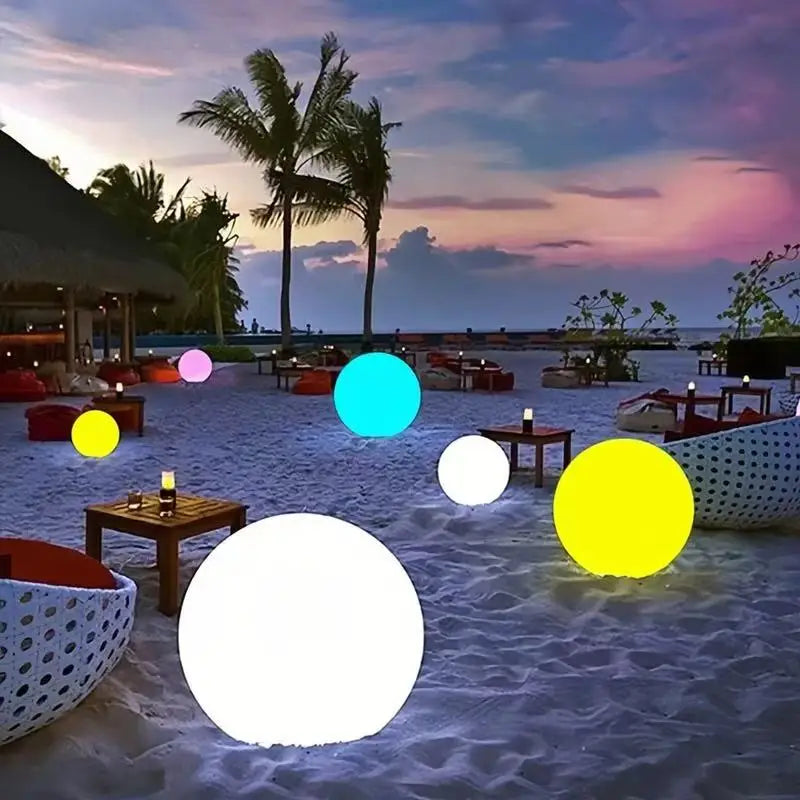 RGB Waterproof LED Garden Ball Light Solar Lighting USB Charge Deco Lamp Remote Control 16 Colors for Party Wedding Street Yard