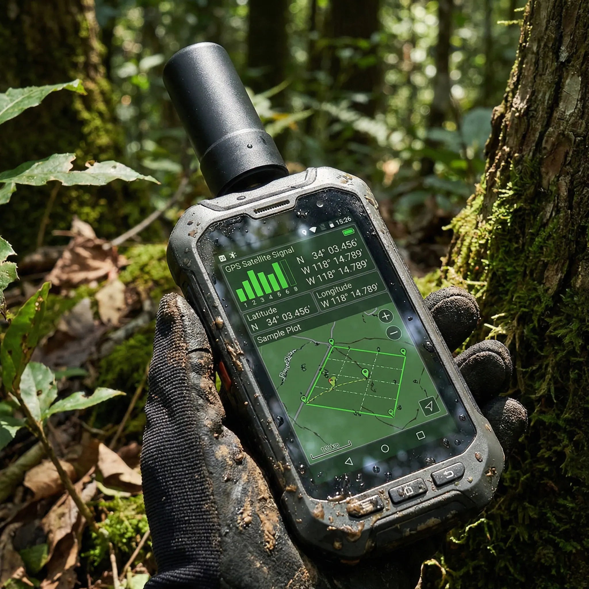 Rugged RTK GNSS IP67 Waterproof for Handheld GIS Mobile Devices High Precision Surveying Mapping Antenna for Field Work