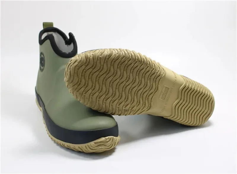 Men Rain Boots Outdoor Non Slip Fishing Boot Rubber Galoshes Men Ankle Rain Boots Waterproof Garden Work Shoes Botas Para Lluvia