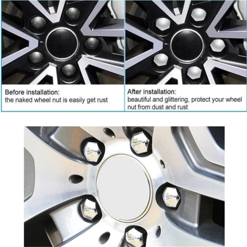 20Pcs Car Wheel Nut Caps Hub Screw Cover 17mm for Mercedes Benz W203 W210 W211 W124 W202 W204 W212 W176 AMG