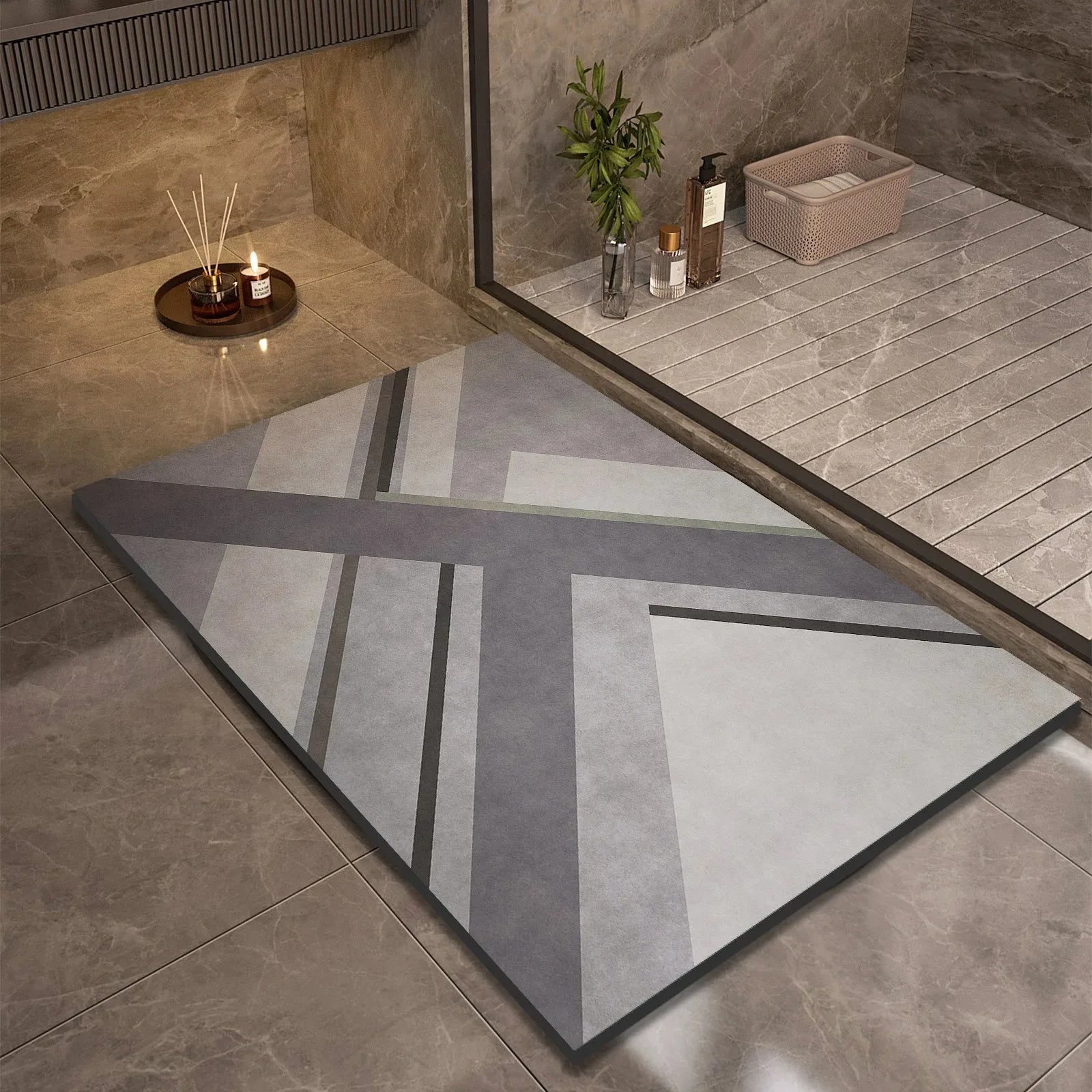 Luxury Diatomite Mud Bath Mat Bathroom Super Absorbent Shower Foot Mats Non Slip Quick Dry Toilet Carpet Room Rugs Doormat 욕실 매트
