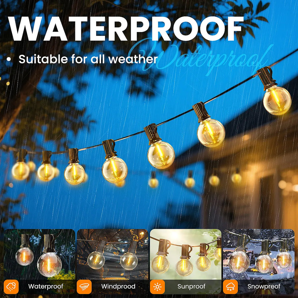 outerdoor G40 String light, 5M/30M/45M,  Christmas String Lights, LED Outdoor Patio Lights String with G40 bulbs