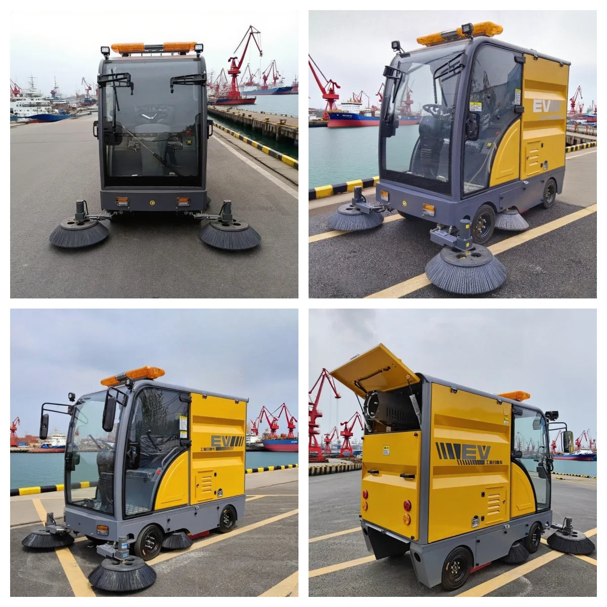 Electric Ride-On Road Sweeper Truck C0nTour DEY X5 3000W Self-Propelled New Vacuum Municipal Commercial Use
