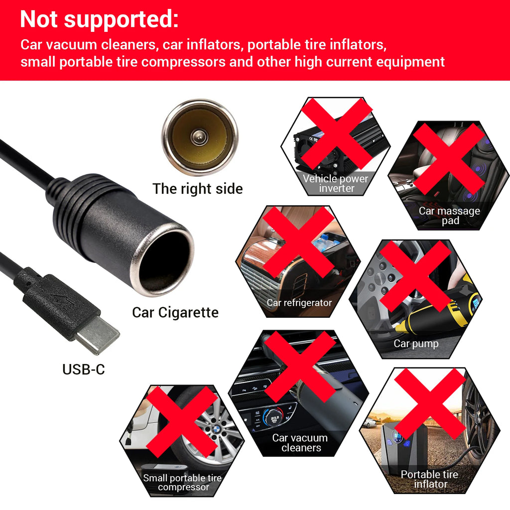 1pc 5V 2A USB To 12V Cigarette Lighter Socket USB Male to Female Cigarette Lighter Adapter Converter Car Electronics Accessories