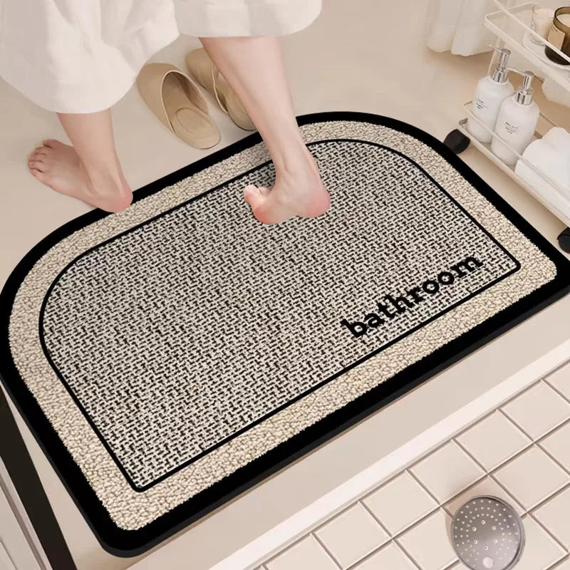 VIKAMA minimalist bathroom carpet, absorbent anti slip quick drying foot pad, bathroom entrance door mat