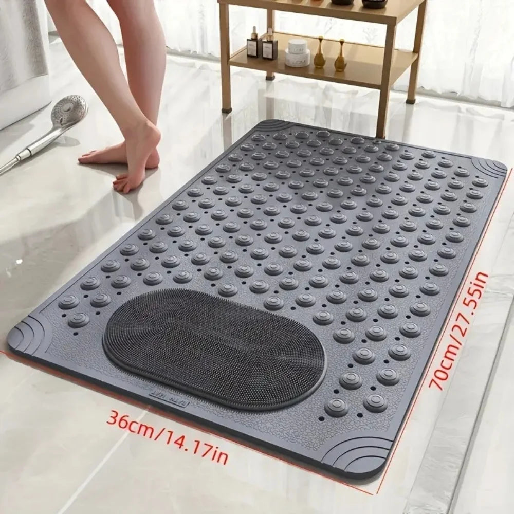 Tapis de bain antidérapant, tapis de massage de couleur unie, tapis antidérapant à ventouses pour la maison, tapis imperméable et résistant à la saleté pour toilettes et hôtels