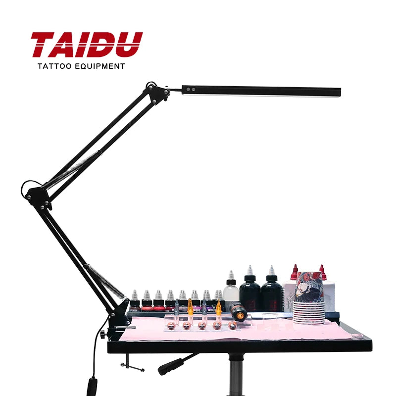 TAIDU Tattoo Adjustable Angle LED Work Light 12W Steel with Portable Tattoo Lighting Clamp LED Working Lamp Tattoo Equipment