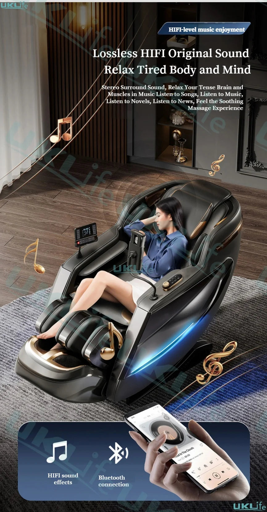2026 MAX6D Dual-Core Jade Massage Chair with Calf Massage, 152cm Dual SL Track, AI Voice Control, Zero Gravity Mode
