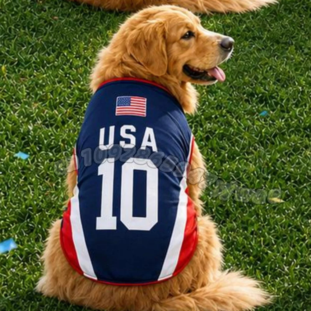 Summer Dog vest Belgium CANADA Germany print Basketball Clothes Puppy T-Shirt Summer Pet Cat Shirts For  soccer fans  Dogs vest