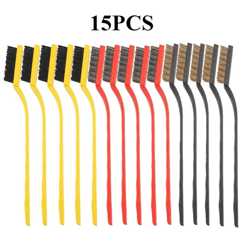 Wire Brush Set Curved Handle Brush Set For Cleaning Welding Slag And Rust Removal Industrial Scrubbing Brush