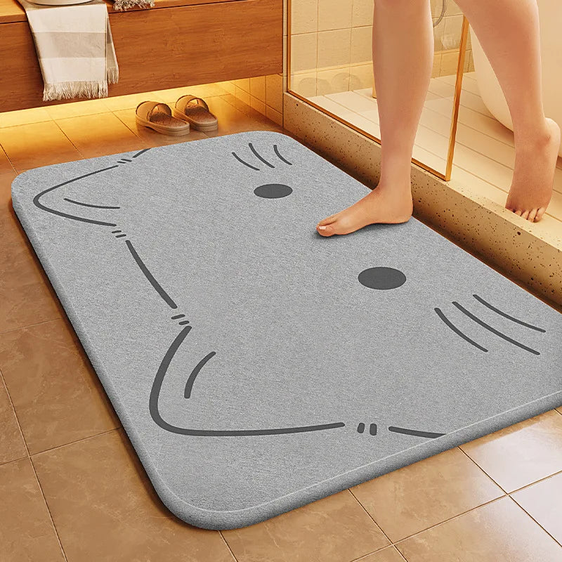 Tapis de bain VIKAMA simple et doux, absorption rapide de l'eau, antidérapant, séchage rapide, pour porte de salle de bain, tapis domestique