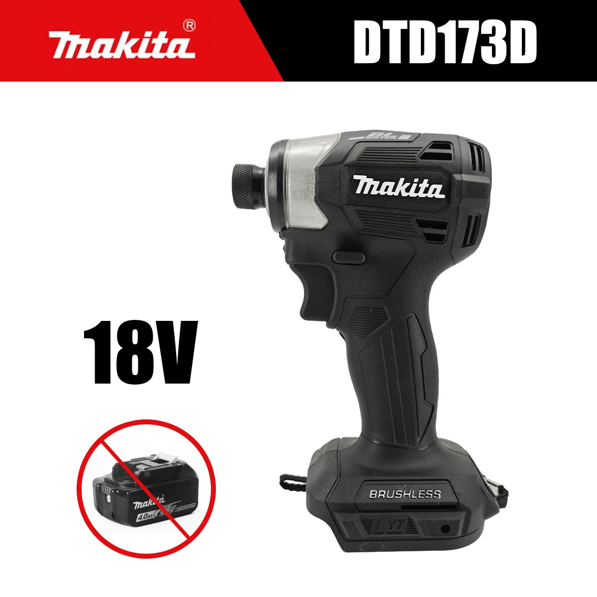 Makita 18V DTD173 Brushless Drill Power Tool Multicolor Home Improvement DIY 180Nm Electric Wood Bolt T-Mode