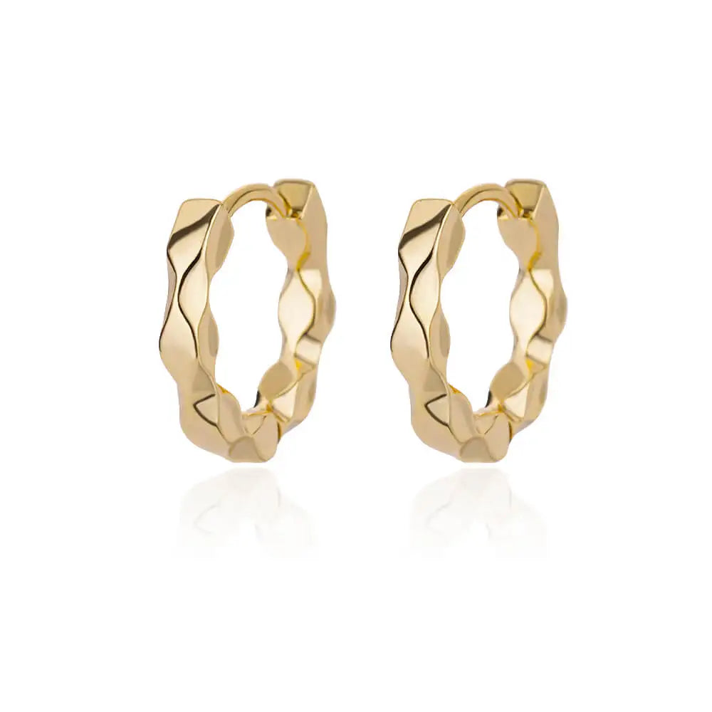 Vintage Chunky Round Earrings For Women Gold Color Stainless Steel Twisted Hoop Earring Statement Wedding Christmas Jewelry Gift