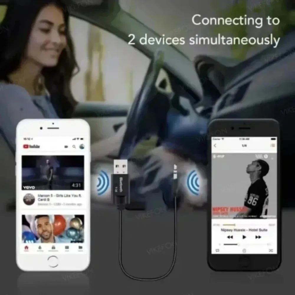 Bluetooth Audio Receiver Usb To 3 5Mm Jack Adapter Wireless Aux Dongle For Car Stereo Handsfree Music Streaming