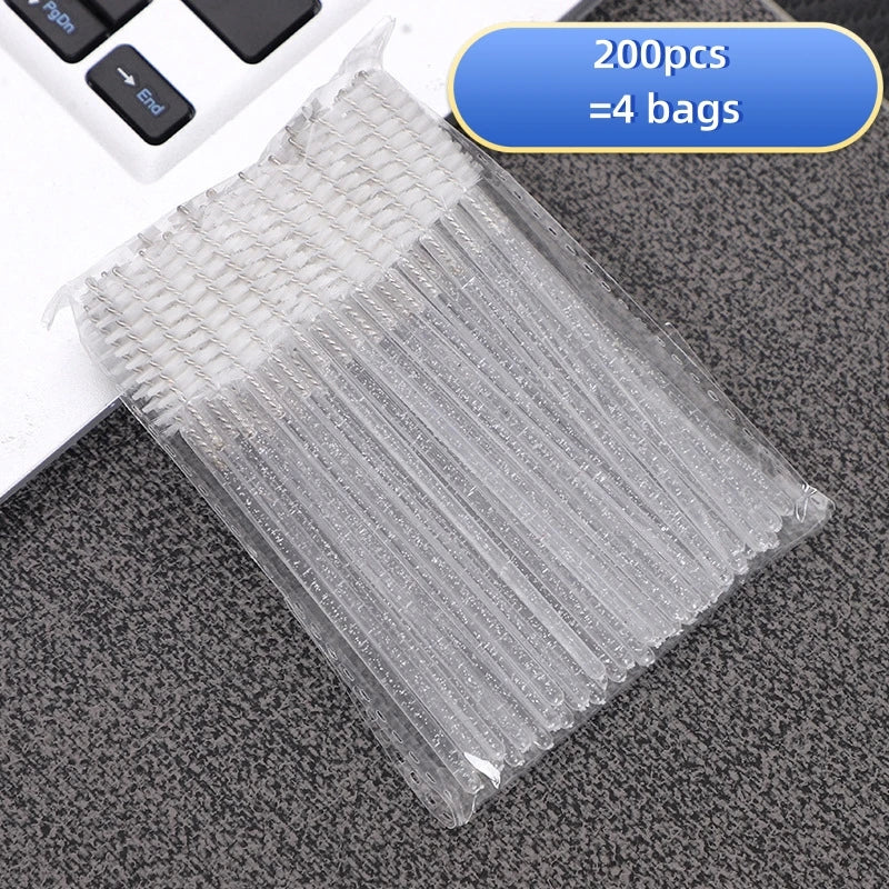 100/200/500Pcs Crystal Eyelashes Brush Comb Disposable Eye Lashes Extension Mascara Wands Makeup Professional Makeup Beauty Tool