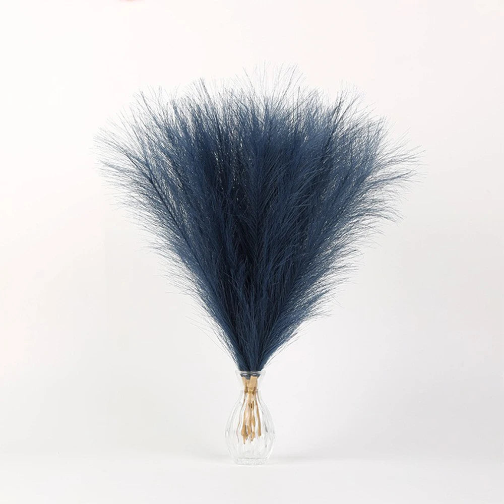 55cm 10pcs Artificial Pampas Grass Bouquet Fake Flower for Wedding Decor Garden Decoration DIY Outdoor Simulation Plant Reed