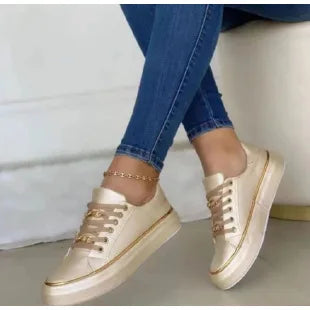 Board shoes women's large women's low-heeled lace-up small white shoes women's casual single shoes tide