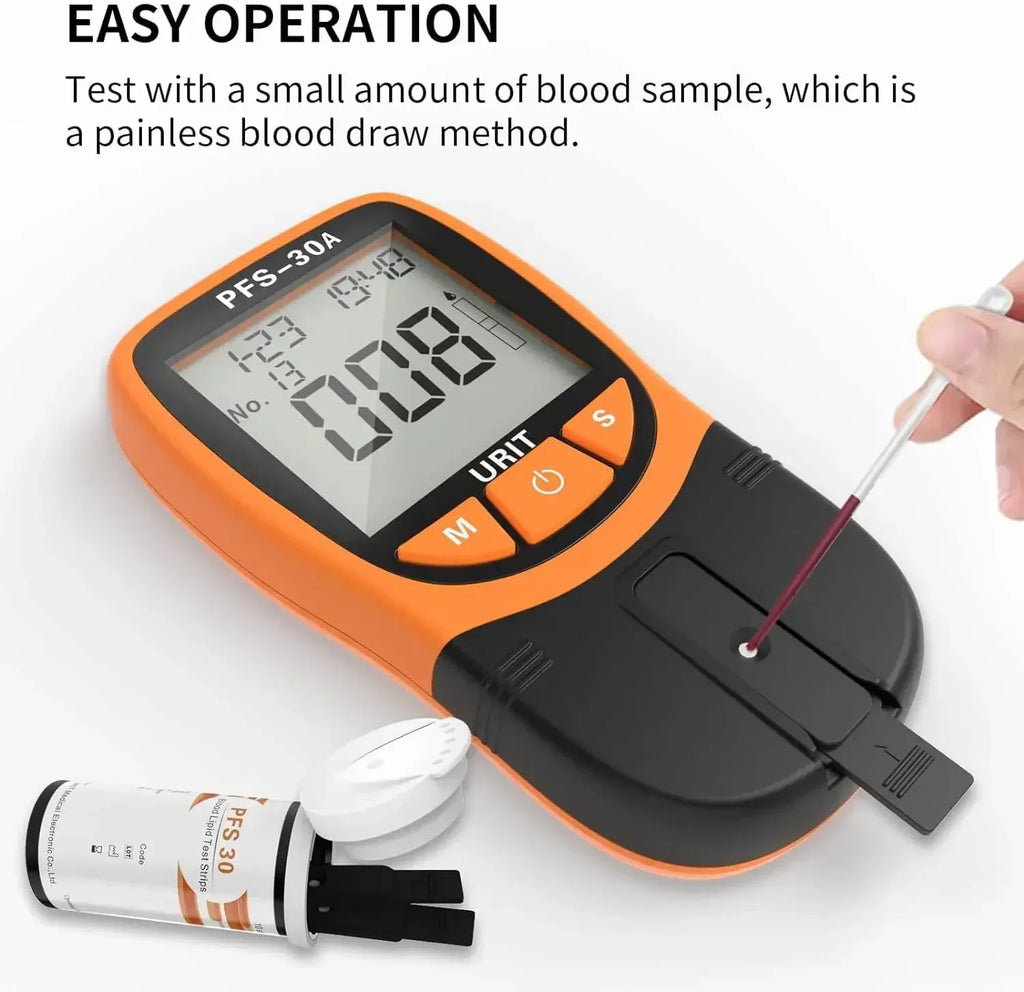5 in1 TC/HDL/TG/LDL Blood Lipid Analyzer Monitoring Total Cholesterol Triglycerid Automatic Household Health Monitoring