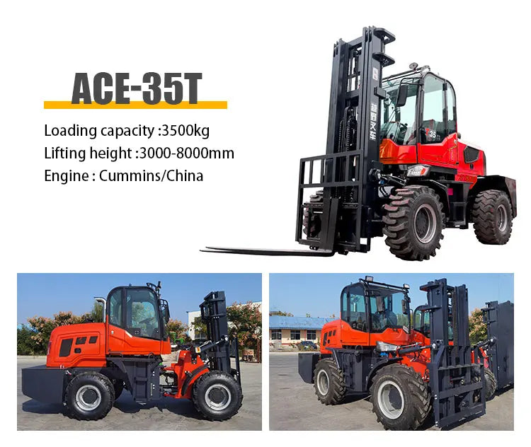 New design 4x4 forklift 3.5 ton free shipping all terrain forklift 5 ton warehouse 3 ton forklift sales with customized