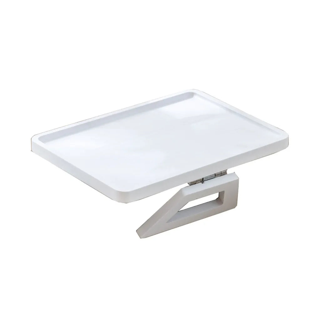 Space Saving Wooden Folding Sofa Table Anti-slip Clip-On Couch Arm Side Holder Convenient High Load-bearing Capacity