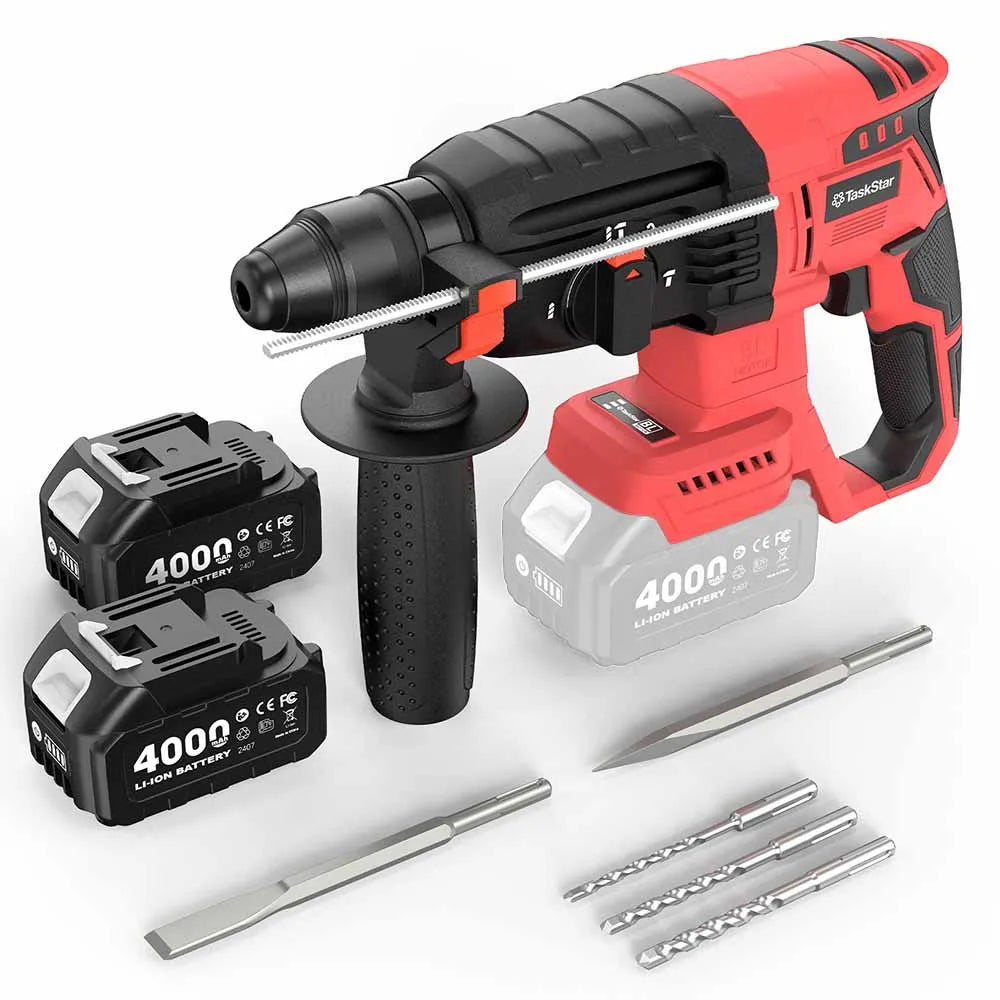 Taskstar 30mm Electric Hammer Drill Brushless Multifunctional Rotary Hammer Cordless Impact Drill For Makita 18V Battery Pins