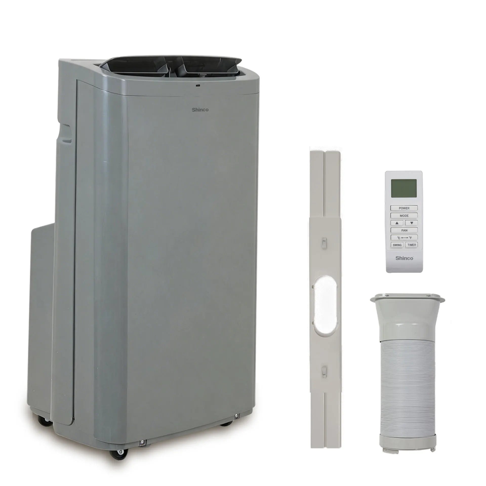 Shinco 14,000 BTU Portable Air Conditioner, Portable AC Unit with Built-in Cool, Dehumidifier & Fan Modes for Room up to 700 sq.ft, Room Air Conditioner with Remote Control, Installation Kit