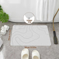 1PC Super Absorbent Non-slip Bathroom Mat Diatomaceous Earth Bathroom Mat Quick Drying Bath Mats Entryway Rugs Home Decoration
