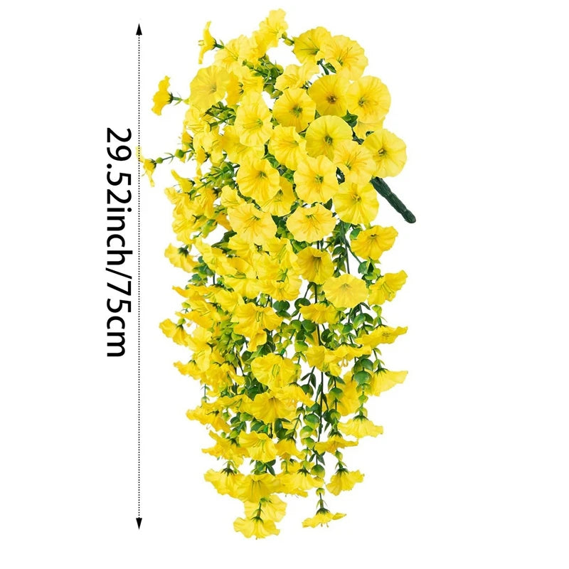 Artificial Plants and Flowers Artificial Hanging Flower UV Resistant Garden Yard Balcony Fake Plant Wedding Party Outdoor Decor