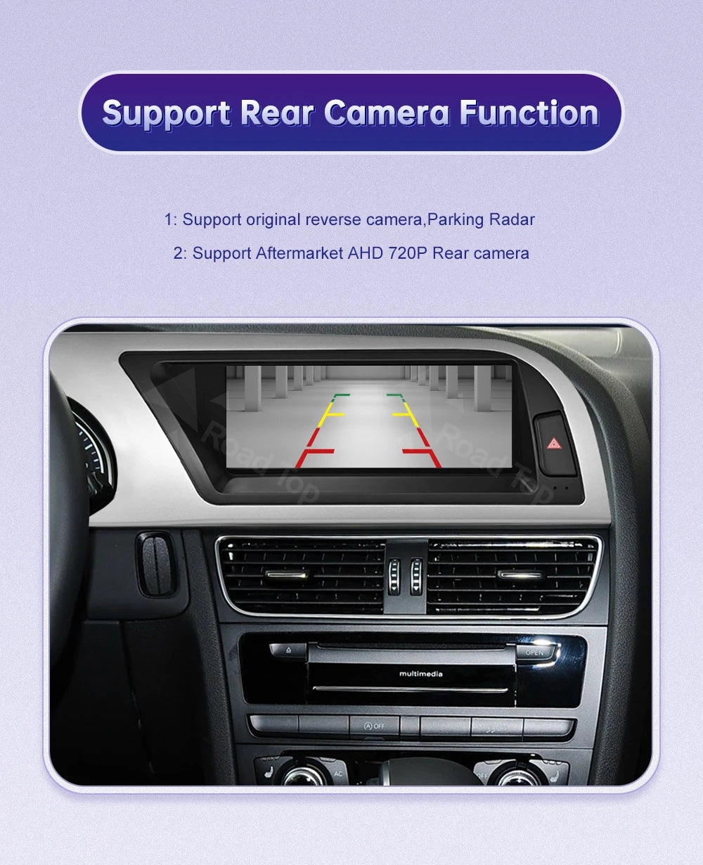 Linux 8.9/12.3inch Car Multimedia Touch Screen For Audi A5 2008-2016 with Wireless CarPlay Android Auto Airplay Function