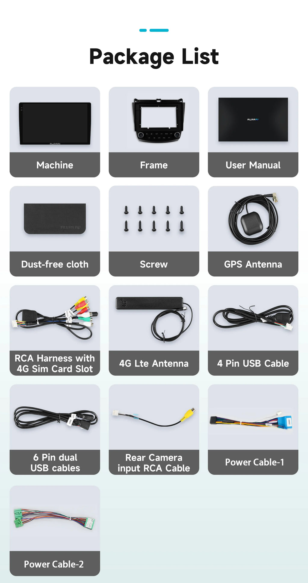 2DIN 9" Wireless Carplay Car Multimedia GPS Radio For Honda ACCORD 7 2003 2004 2005 2006 2007 Android Auto RDS DSP 4G WiFi 360