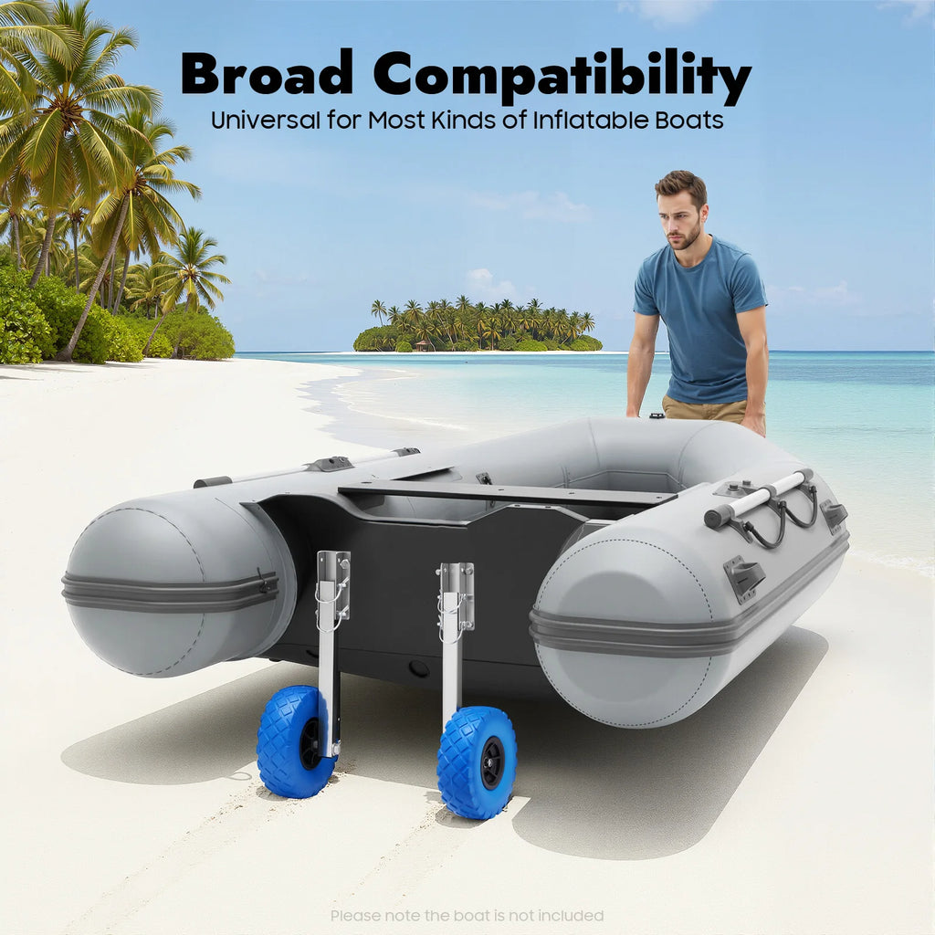 Portable Lightweight Dinghy Cart with 9.84'' Wheels,330lbs Load Capacity,Universal for Fishing Boat,Inflatable Watercraft,SUP