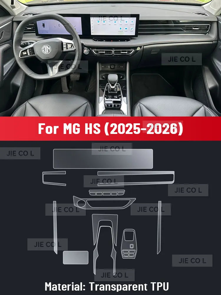 Anti-scratch Car Interior Center Console Media Dashboard Navigation TPU Protector Film For MG HS 2025 2026 PHEV