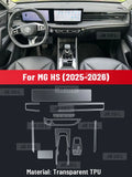 Anti-scratch Car Interior Center Console Media Dashboard Navigation TPU Protector Film For MG HS 2025 2026 PHEV