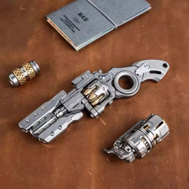 WANWU EDC New Zirconium Alloy Destroyer Electromagnetic Railgun Mechanical Metal Fidget Toy