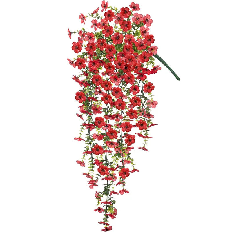 Artificial Plants and Flowers Artificial Hanging Flower UV Resistant Garden Yard Balcony Fake Plant Wedding Party Outdoor Decor