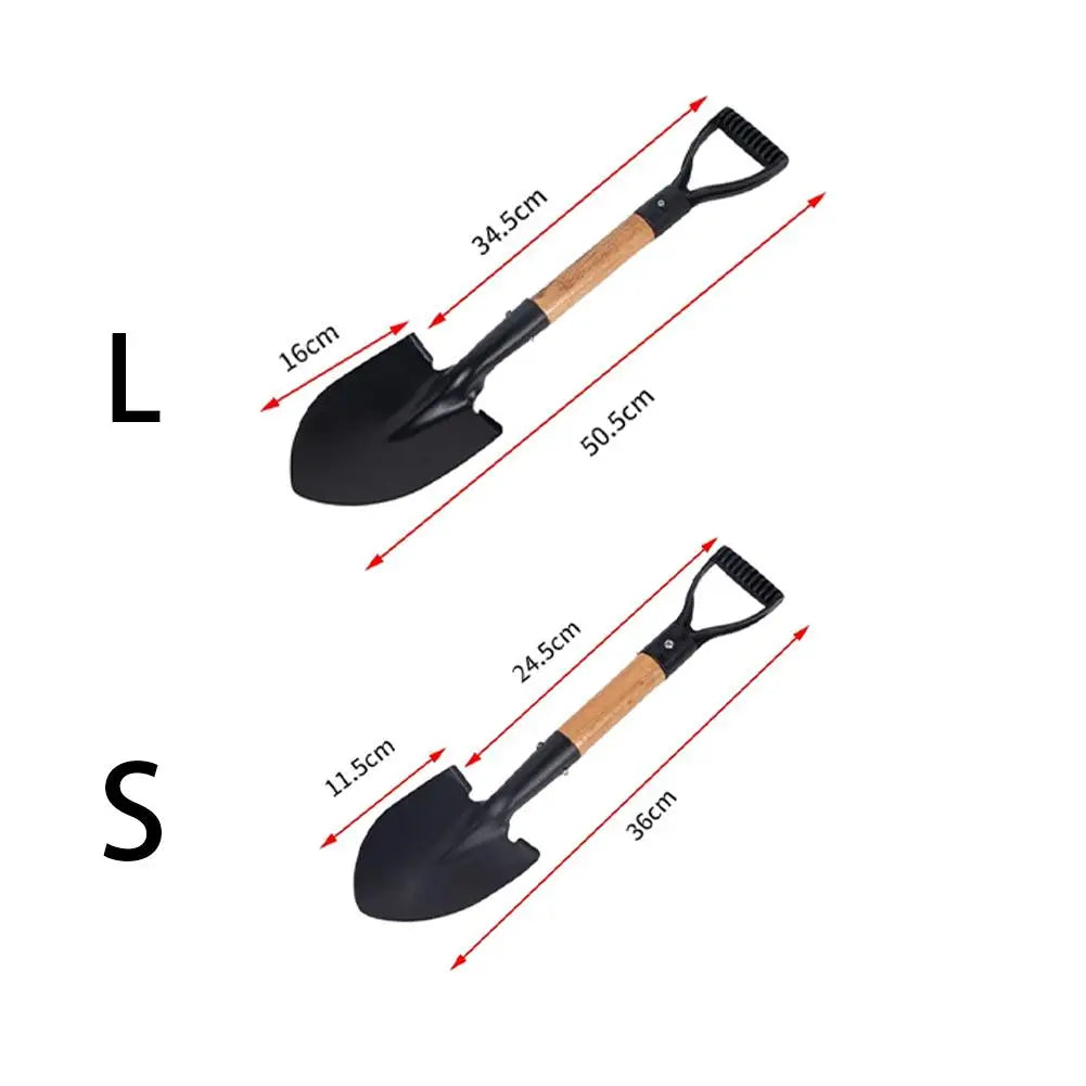 36cm Garden Shovel WIth Wooden Handle Stainless Steel Mini Planting Digging Practical Tool Flower Vegetable Children Adult Toy