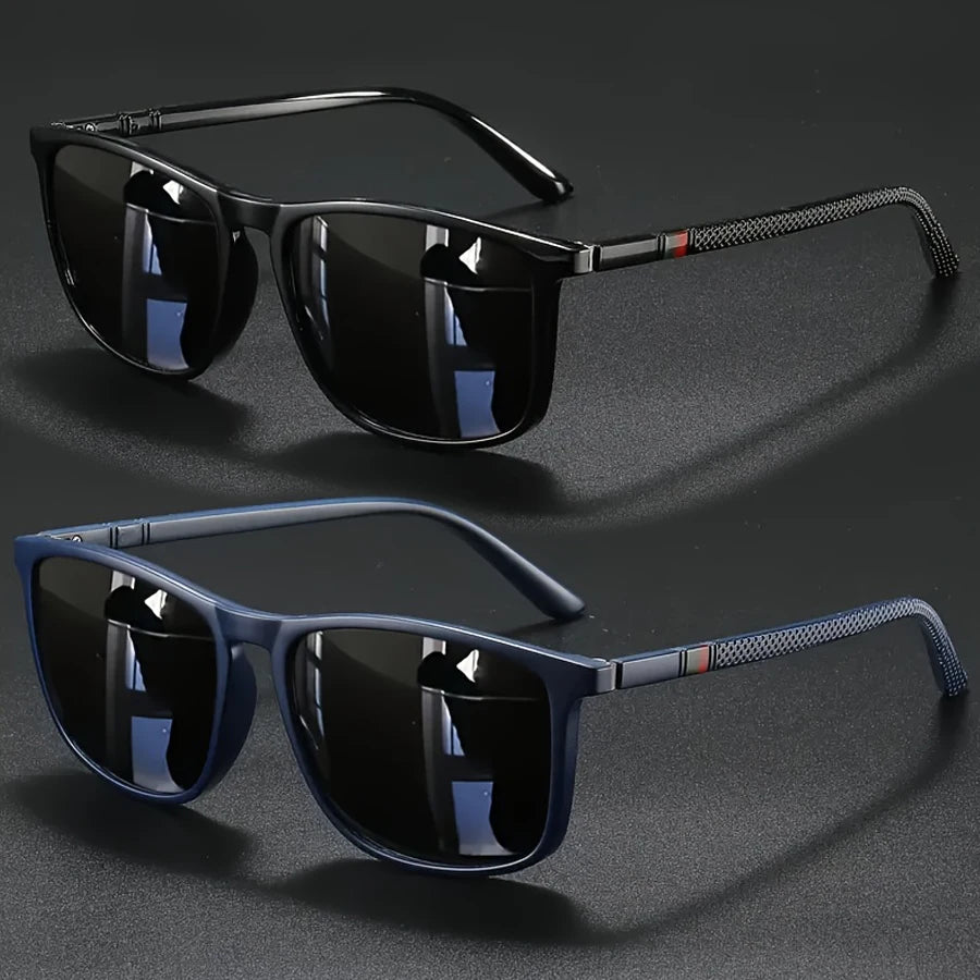 2/3pcs Luxury Square Vintage Cycling Sunglasses Men Women Fashion Travel Driving Fishing Sun Glasses Male Eyewear UV400