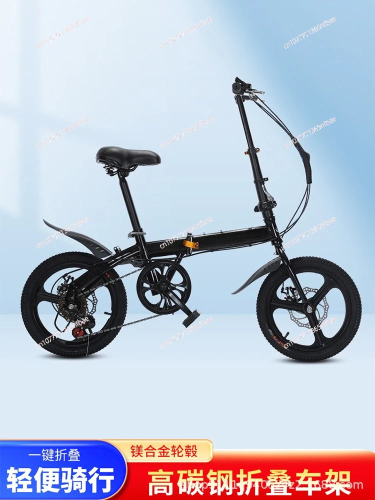 20 Inch Folding Bike for Adults – Lightweight 7-Speed Bicycle for Students Men Women Gift