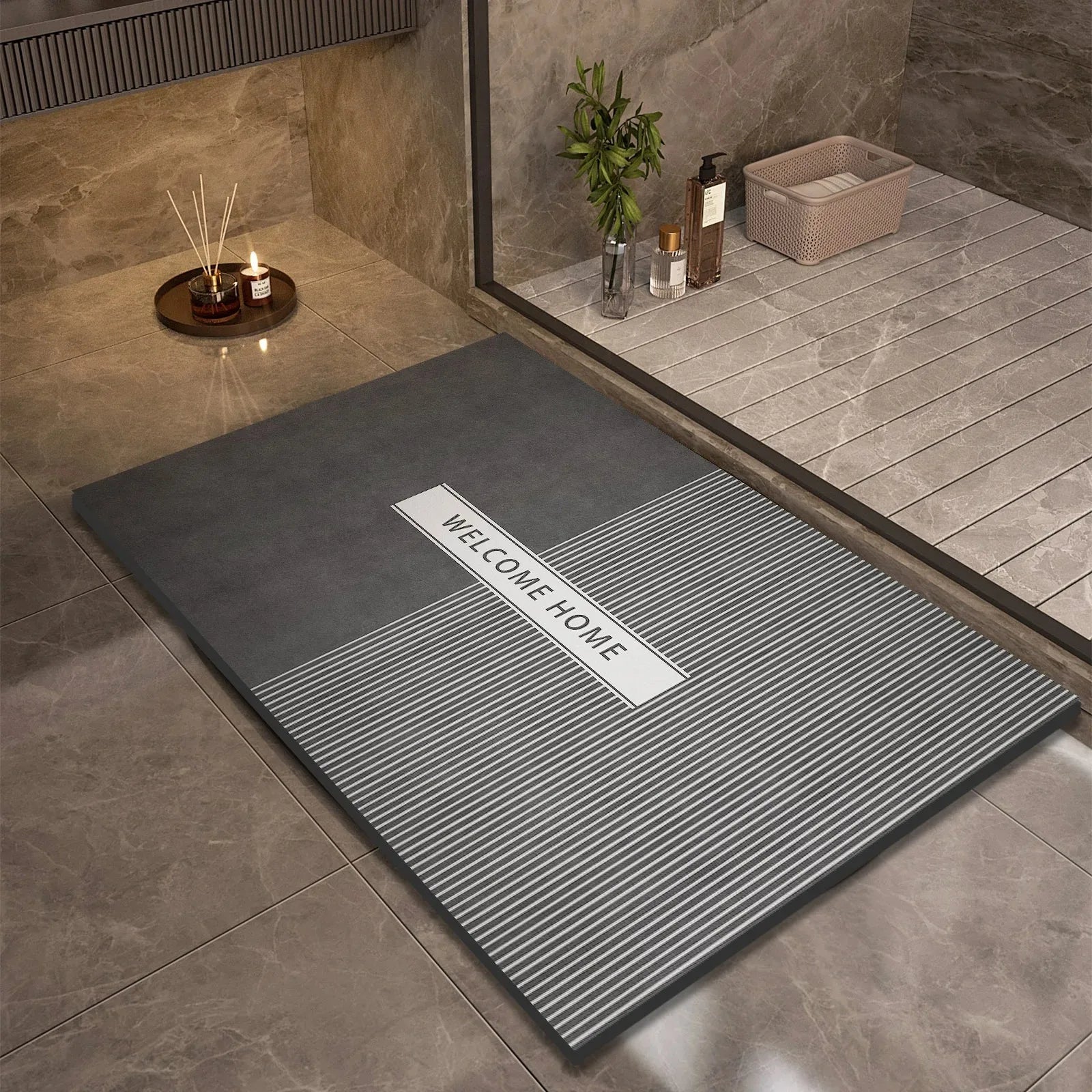 Luxury Diatomite Mud Bath Mat Bathroom Super Absorbent Shower Foot Mats Non Slip Quick Dry Toilet Carpet Room Rugs Doormat 욕실 매트