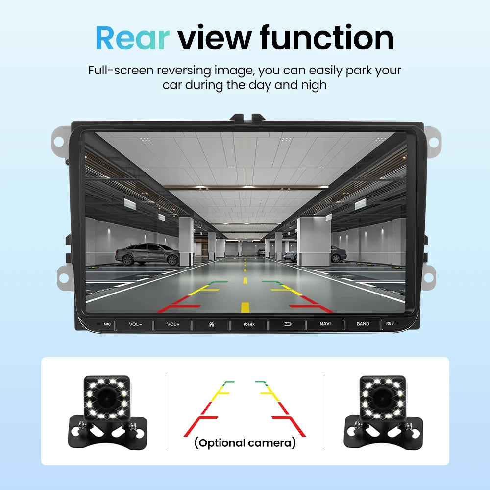 GEARELEC 9 "Car Radio For VW Golf Passat B6 B7 Skodas sat Octavia Polo Tiguan 2 Din wireless Android 13 CarPlay Android RDS Auto DSP BT 4G GPS Car Multimedia Player For Volkswagen