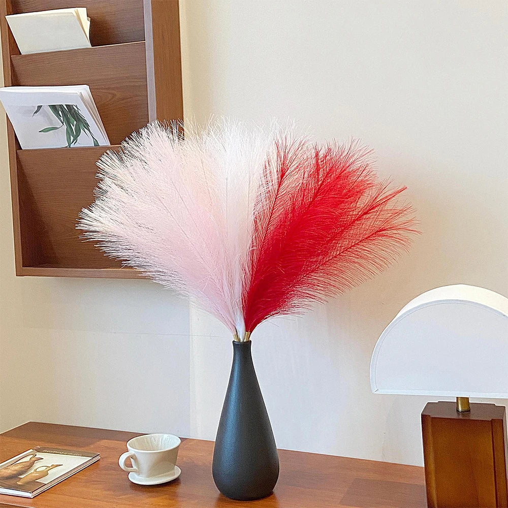 55cm 10pcs Artificial Pampas Grass Bouquet Fake Flower for Wedding Decor Garden Decoration DIY Outdoor Simulation Plant Reed