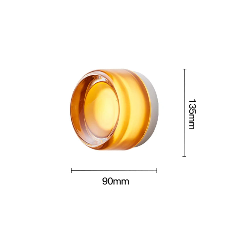 IWHD Round Glass LED Wall Lamp Sconce 4 Colors Bedroom Living Room Waterproof Stair Bathroom Mirror Light Modern Wandlamp