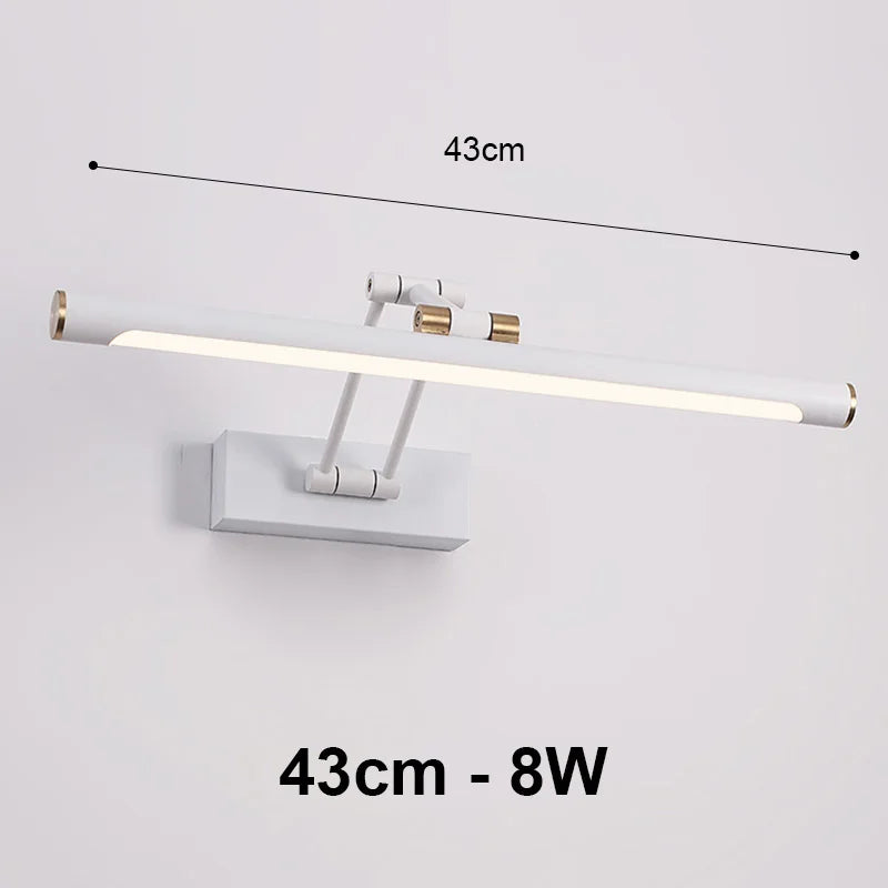 Mirror Light LED Wall Lamp Modern Bathroom Wall Light 43cm 58cm AC85 - 265V Indoor Lighting Bedroom Wall Sconces Light Fixtures