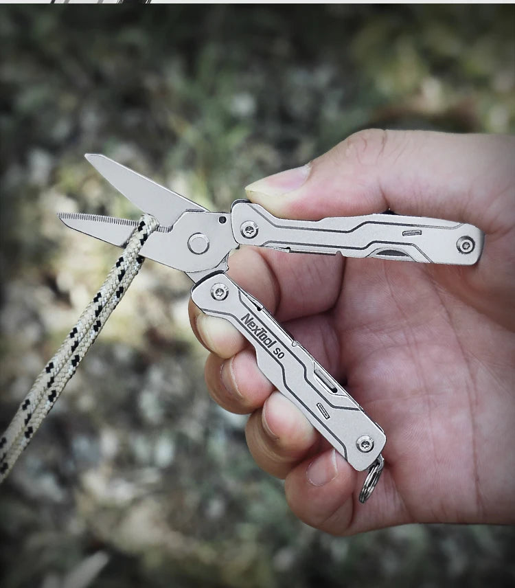 NexTool Mini Sailor Scissors S0 8-In-1 Micro Multitools Keychain EDC Portable Mini Pocket Scissors Outdoor Emergency Hand Tools