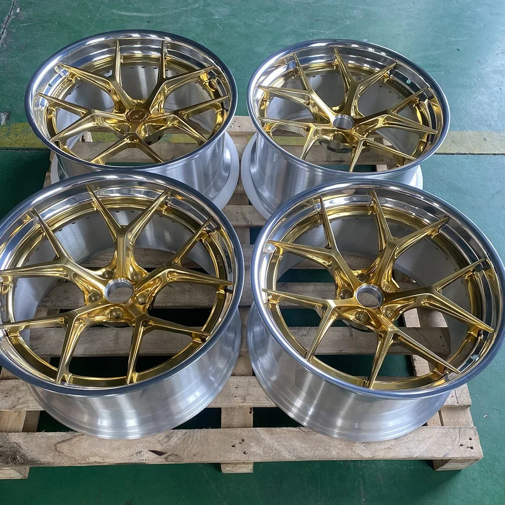 Factory direct sales 2 piece wheel 24 inch 6061-T6 alloy custom forged car wheel rim