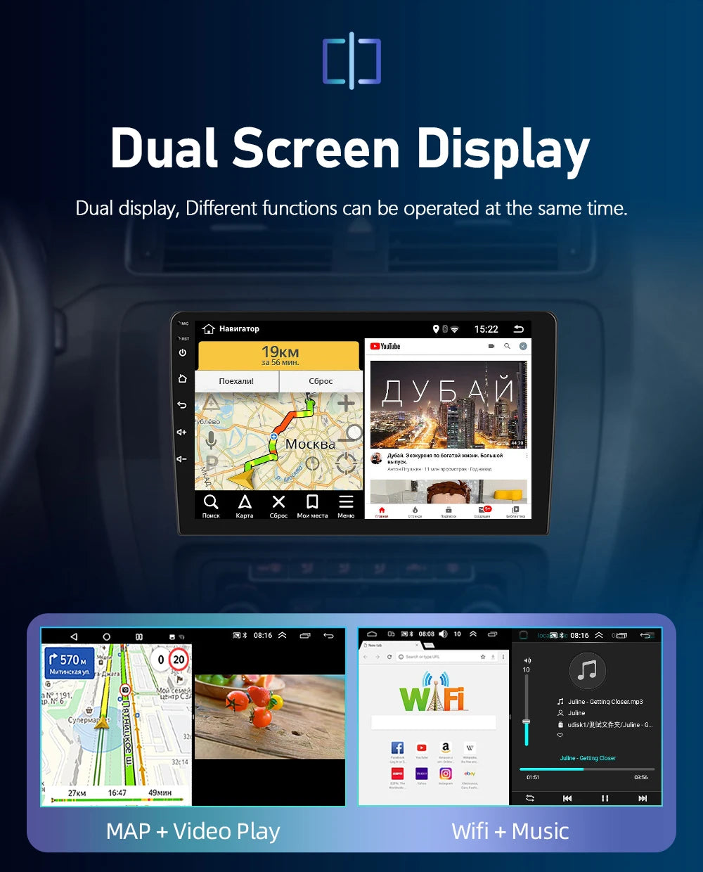 Podofo  6+128G Wireless CarPlay Auto Car Radio for Peugeot 207 CC 207CC 2009-2013 Multimedia Player 2Din Car Stereo GPS 4G Wifi